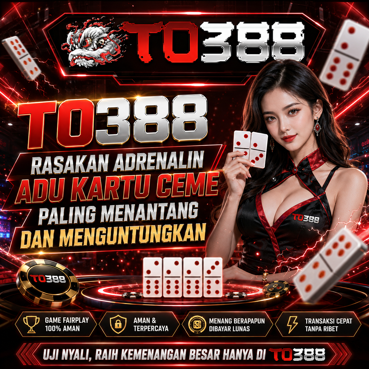 TO388 Kartu Ceme Front Black 